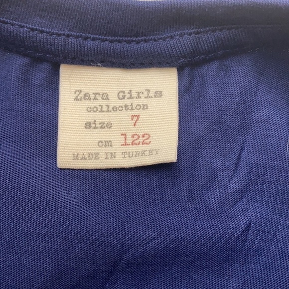 Zara Girls Say Cheese Long Sleeve T-Shirt Size 7 - Picture 5 of 5